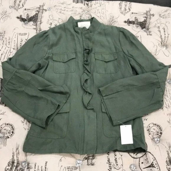 HINGE Ruffle Utility Jacket - Picture 3 of 7